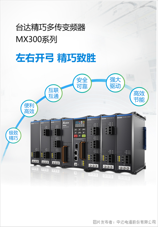重磅新品上市 | 左右開弓，精巧致勝 臺(tái)達(dá)精巧多傳變頻器MX300系列